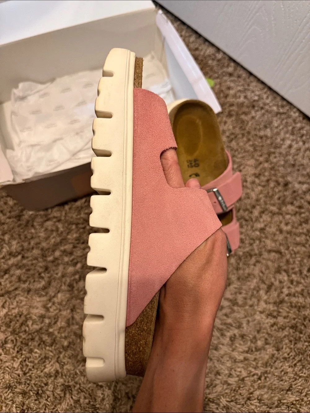 LIKE NEW!Birkenstock Papillo WM’s Candy Pink Suede Double-Buckle Sandals!Worn 1x